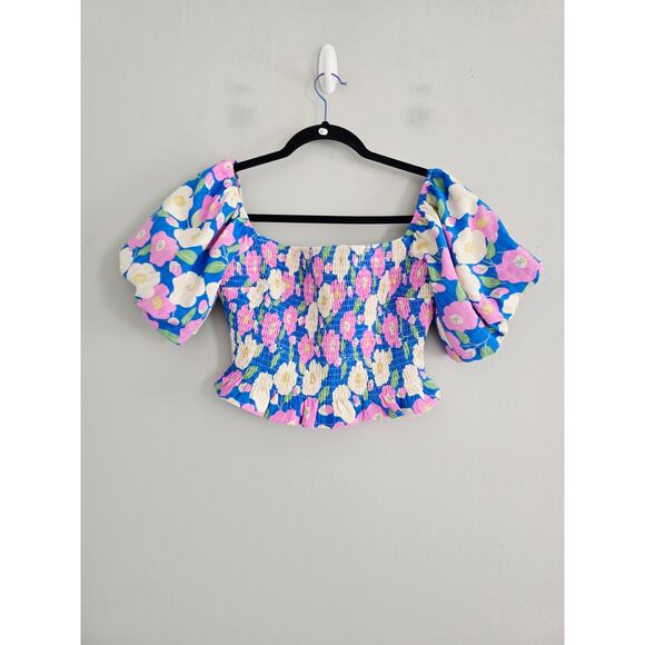 Altar'd State Blue.Colorful Top M - Picture 3 of 3